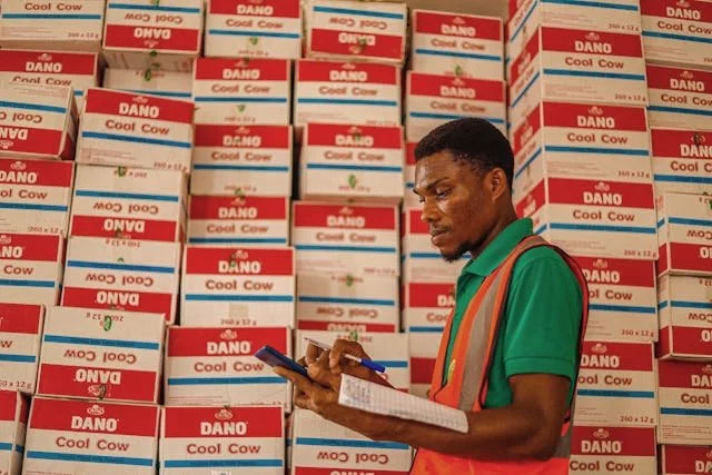 Warehouse Worker doing stock take